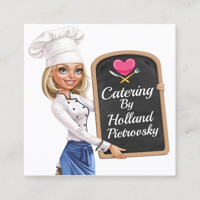 From My Kitchen / Caterer / Home Cooked Square Business Card (Front)