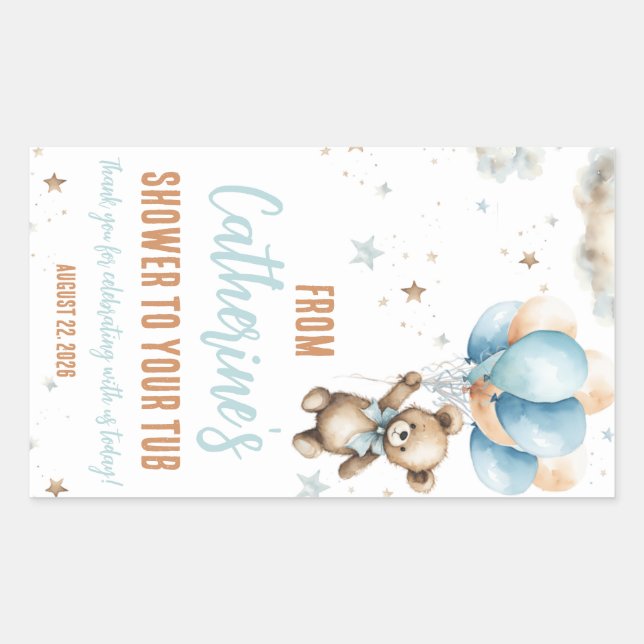 From my Shower to your Tub Bath Favor Gift Rectangular Sticker (Front)