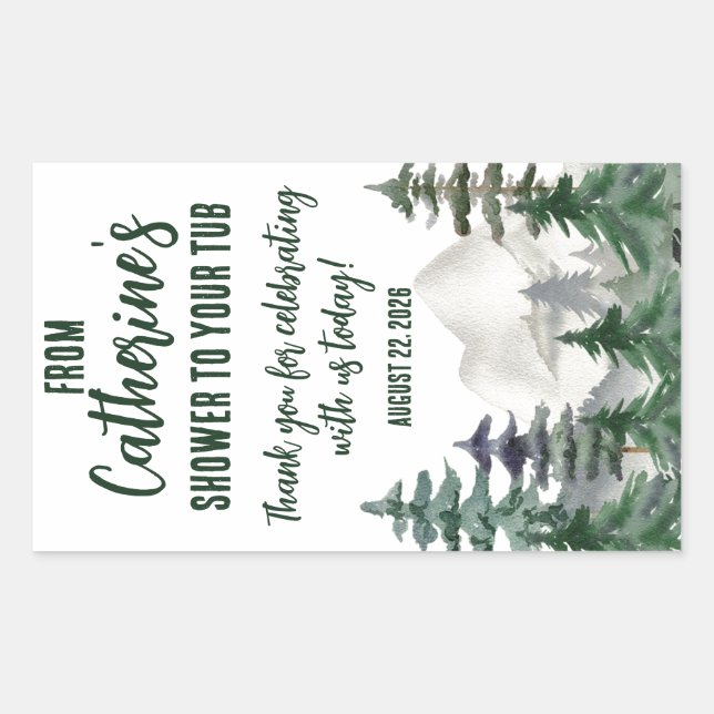 From my Shower to your Tub Bath Favor Gift Rectangular Sticker (Front)