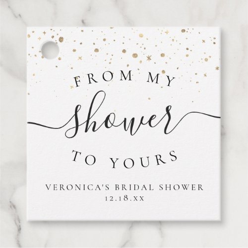 From My Shower To Yours  Bridal Shower Favor Tag