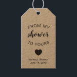From My Shower To Yours Bridal Shower Soap Favor Gift Tags<br><div class="desc">These adorable tags are the perfect bridal shower favor gift tag. Just tie to any soap,  bath wash,  or shower accessory. Please contact me if you need a color change.</div>