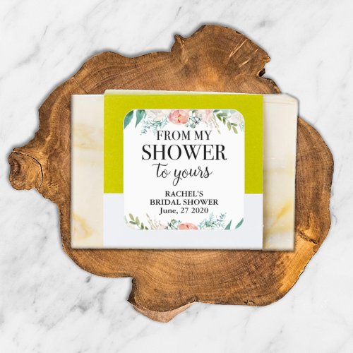 From my shower to yours bridal shower square sticker