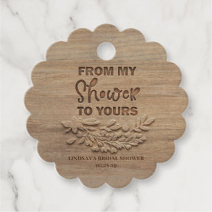 From My Shower To Yours Favor Tags | Zazzle