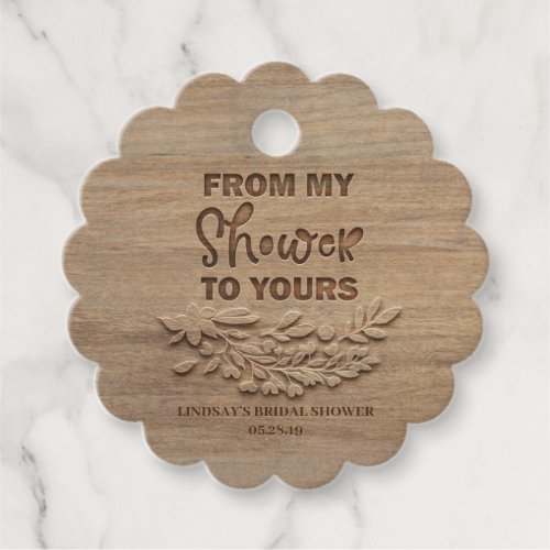 From My Shower To Yours _ Rustic Wood Favor Tags