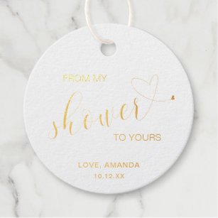 From My Shower To Yours Favor Tags | Zazzle