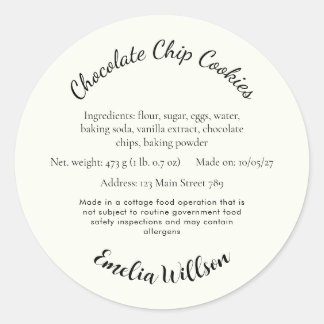 From my small kitchen Cottage Law Cookie Label