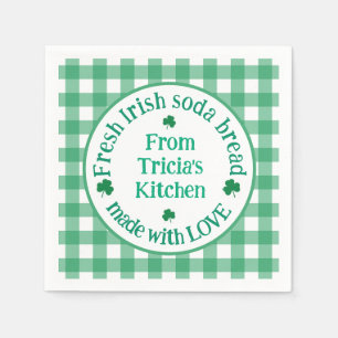 From NAME Kitchen with Love Irish Green Check  Napkins