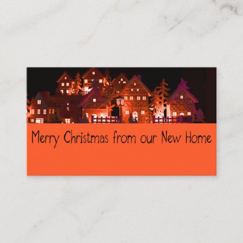 From New Home   iIlluminated Christmas Houses Enclosure Card