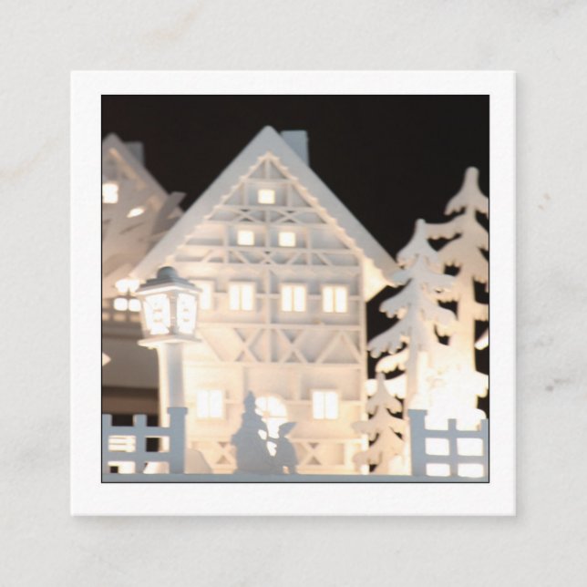 From New Home  Illuminated Christmas Houses Enclosure Card (Front)