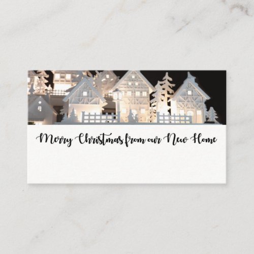 From New Home   Illuminated Christmas Houses Enclosure Card