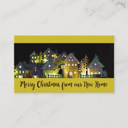 From New Home Illuminated Christmas Houses Enclosure Card