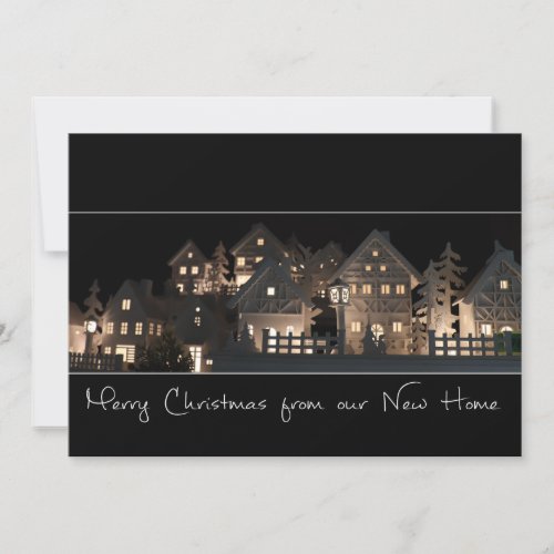 From New Home  Illuminated Christmas Houses Invitation