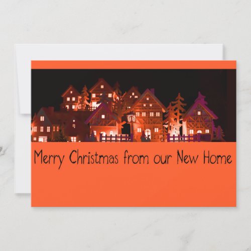 From New Home  Illuminated Christmas Houses Invitation