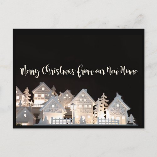 From New Home  Illuminated Christmas Houses Postcard