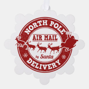 From North Pole Delivery Christmas Gift ornament Card