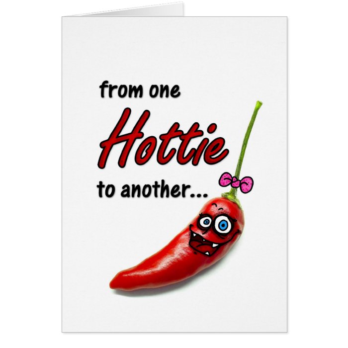 from one hottie to another greeting cards