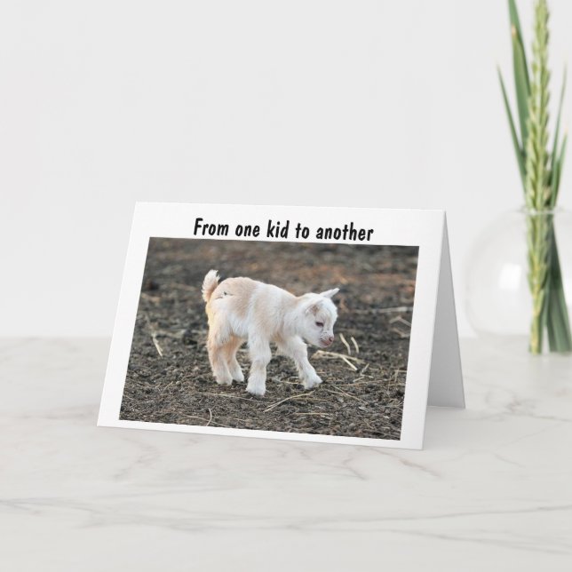 FROM ONE KID TO ANTOTHER HAPPY BIRTHDAY CARD (Front)