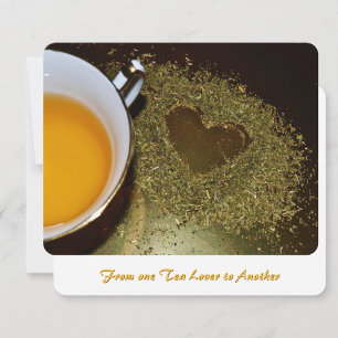 From One Tea Lover to Another – Teacup Heart Photo Note Card
