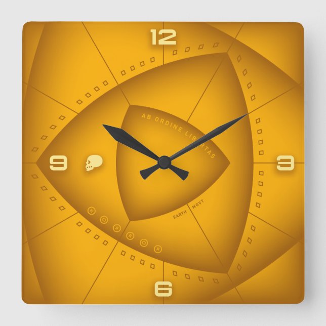 From Order Comes Freedom Square Wall Clock (Front)