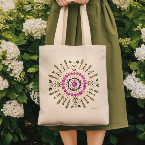 From Original Pressed Floral Art by S. Frigui Tote Bag
