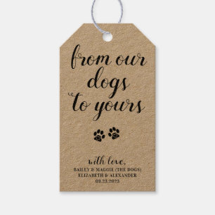 From Our Dogs Biscuit Bar Dog Treat Wedding Favor Gift Tags