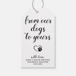 From Our Dogs Doggie Bag Dog Treat Pet Wedding Gift Tags