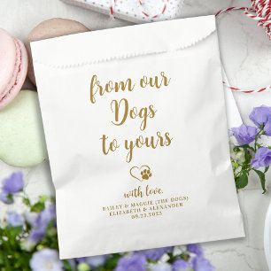 From Our Dogs Personalized Gold Dog Pet Treat  Favor Bag