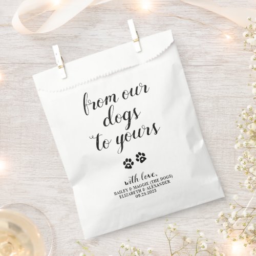 From Our Dogs To Your Doggie Bag Dog Treat Wedding