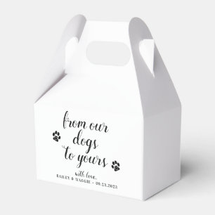 From Our Dogs To Your Doggie Bag Dog Treat Wedding Favor Boxes
