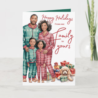 From Our Family To Yours | Black Christmas Card