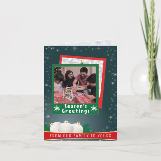From Our Family To Yours Christmas Photo Card (Front)
