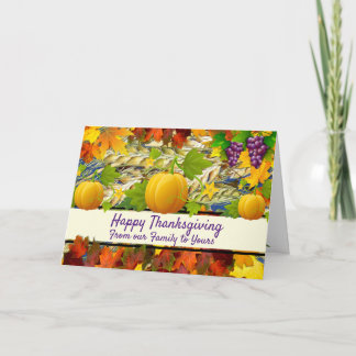 From our Family to Yours, Thanksgiving Card
