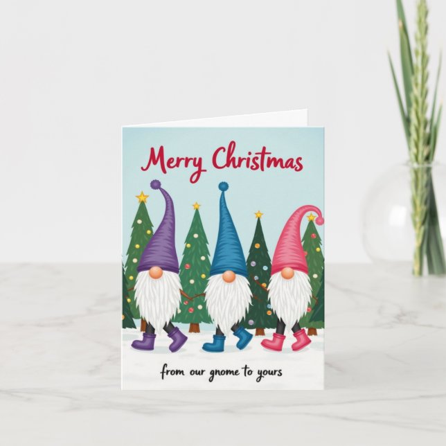 From Our Gnome to Yours Christmas Card (Front)