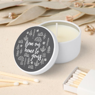 From Our Home Christmas Scandinavian Mini Candle Favors