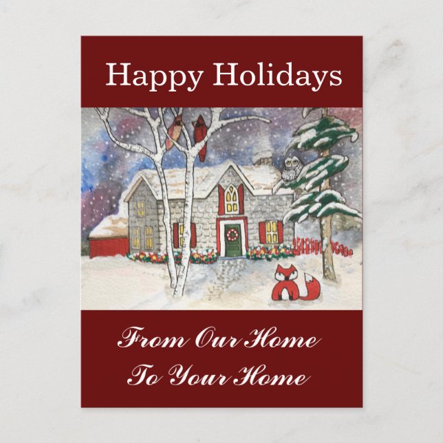 From Our Home To Your Home Holiday House Postcard (Front)