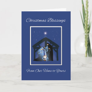 From Our Home to Yours Christmas Blessings Manger Card