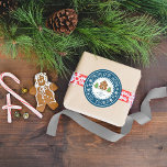 From Our Home To Yours | Festive Christmas Classic Round Sticker<br><div class="desc">These stickers are perfect for using as labels on home-made Christmas cookies and the festive design can be easily personalized with your name.</div>