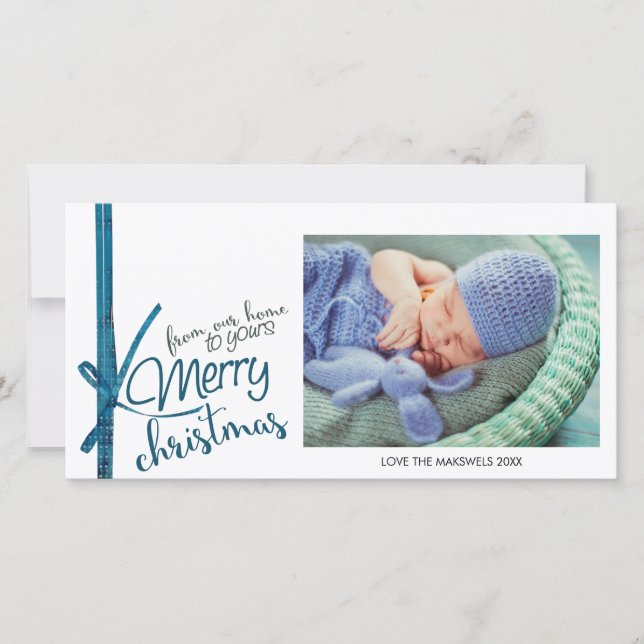 From Our Home To Yours Merry Christmas Photo Card (Front)