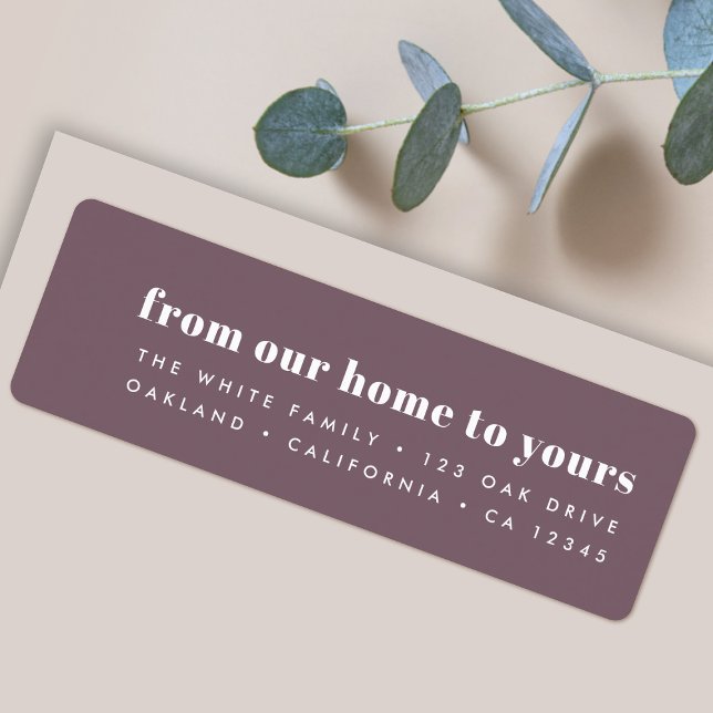 From our home to yours | Modern Minimal Purple Label (Creator Uploaded)