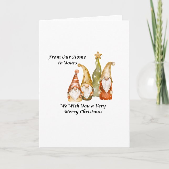 From Our Home to Yours on a Christmas  Card (Front)