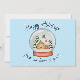 From Our Home to Yours Snowglobe Christmas Cards