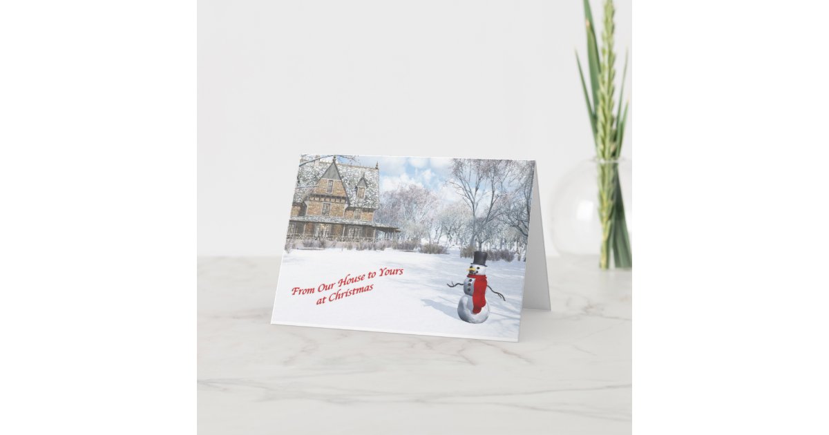 From Our House to Yours Christmas Card | Zazzle