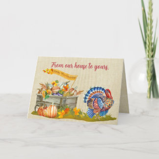 From Our House To Yours - Happy Thanksgiving Holiday Card