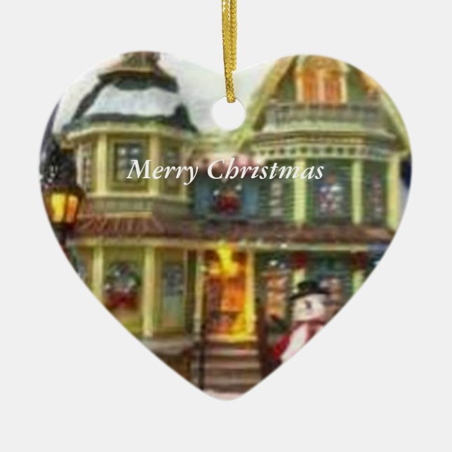 From "Our house to Yours" Traditional style Ceramic Ornament (Front)