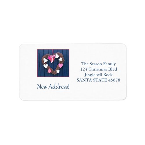 From our new address Christmas Wreath Label