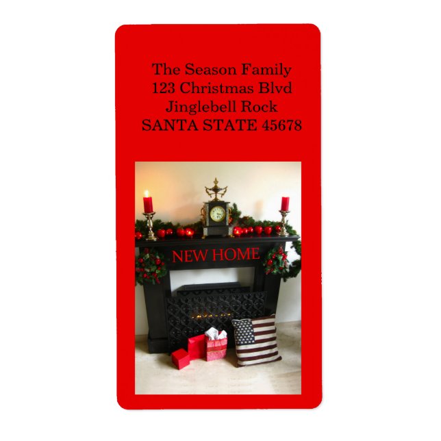 From our new Home Christmas Fireplace Label (Front)