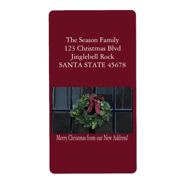 From our new Home Christmas Wreath Label (Front)