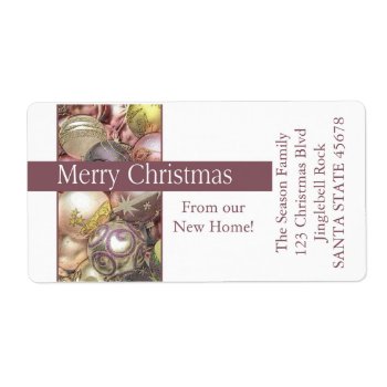 From Our New Home Pastel Ornaments Label by PortoSabbiaNatale at Zazzle