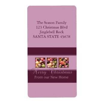 From Our New Home Pastel Ornaments Label by PortoSabbiaNatale at Zazzle