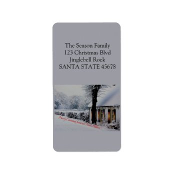 From Our New Home Winter Wonderland Label by PortoSabbiaNatale at Zazzle